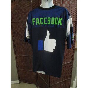 Facebook Football Jersey Shirt Like Button Thumbs Up Adult Large Social Media